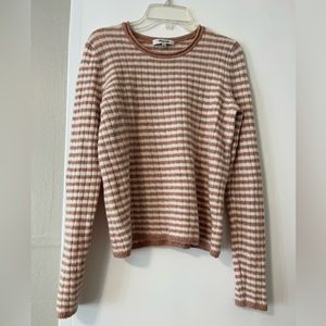 Madewell merino and alpaca stripped crewneck sweater size S